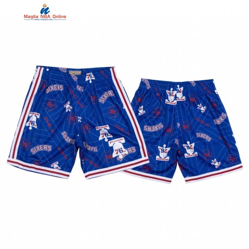 Pantaloni Basket Philadelphia Sixers Tear Up Pack Blu Hardwood Classics Acquista