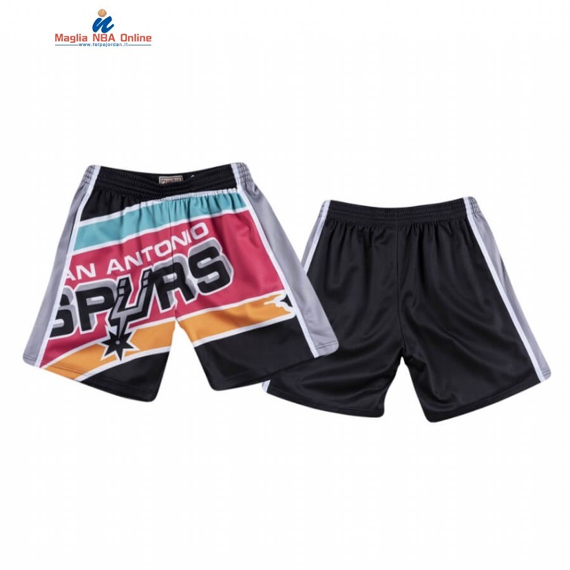 Pantaloni Basket San Antonio Spurs Big Face Nero 2020 Acquista