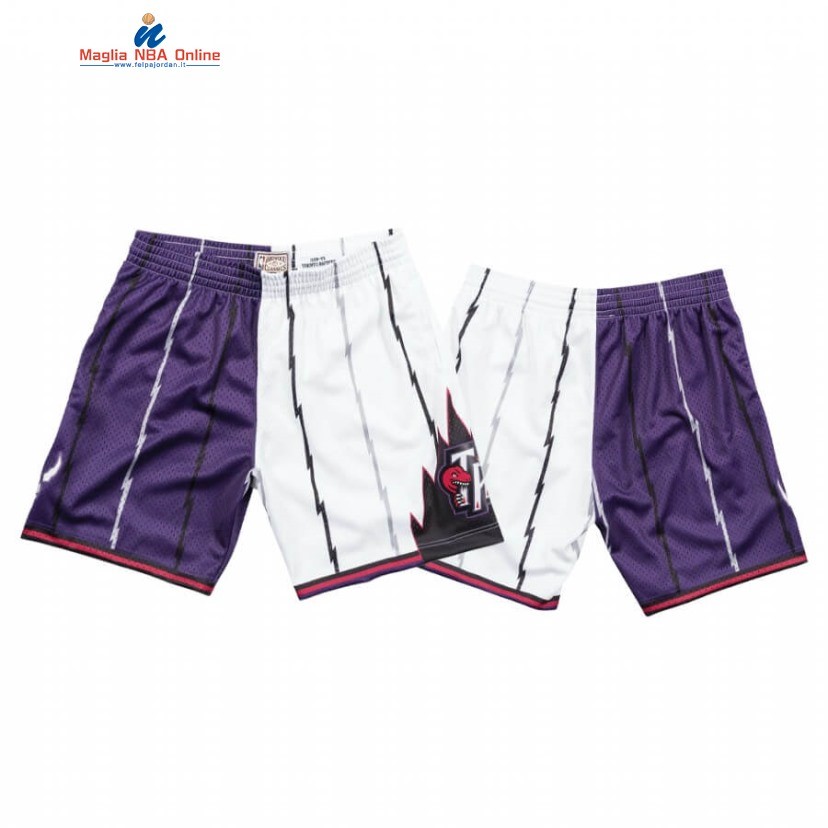 Pantaloni Basket Toronto Raptors Porpora Bianco Split 1998-99 Acquista