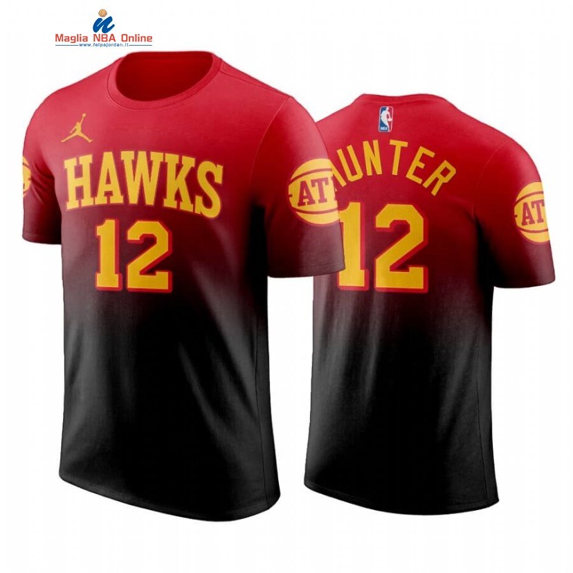 T-Shirt Atlanta Hawks #12 De'andre Hunter Rosso Statement 2020-21 Acquista
