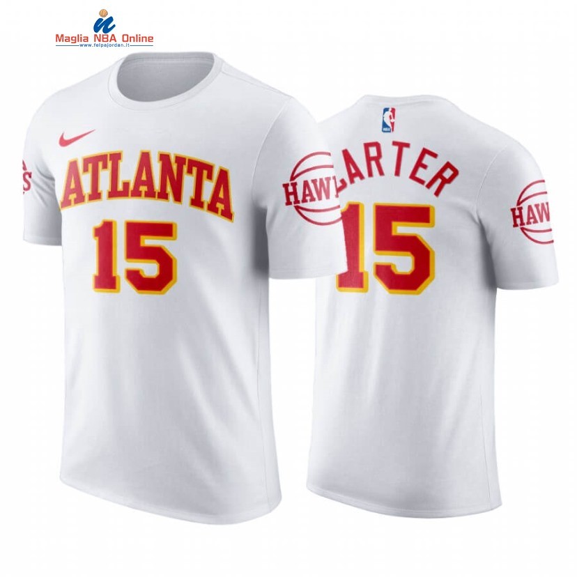 T-Shirt Atlanta Hawks #15 Vince Carter Bianco Association 2020-21 Acquista