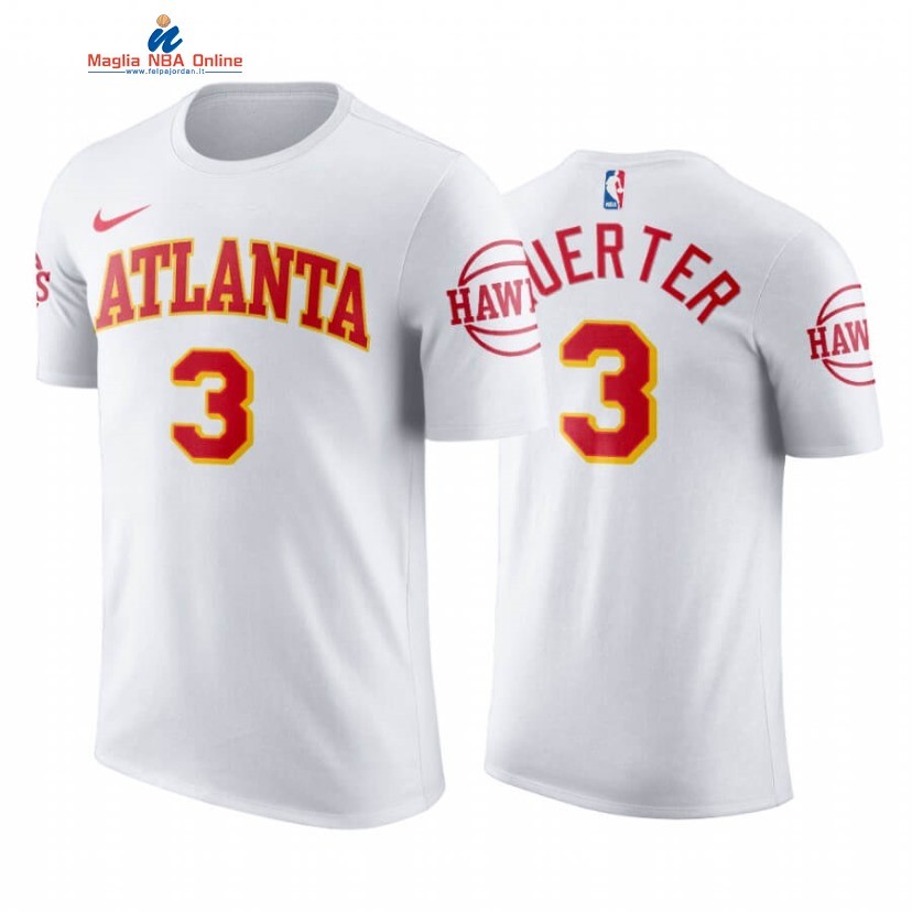 T-Shirt Atlanta Hawks #3 Kevin Huerter Bianco Association 2020-21 Acquista