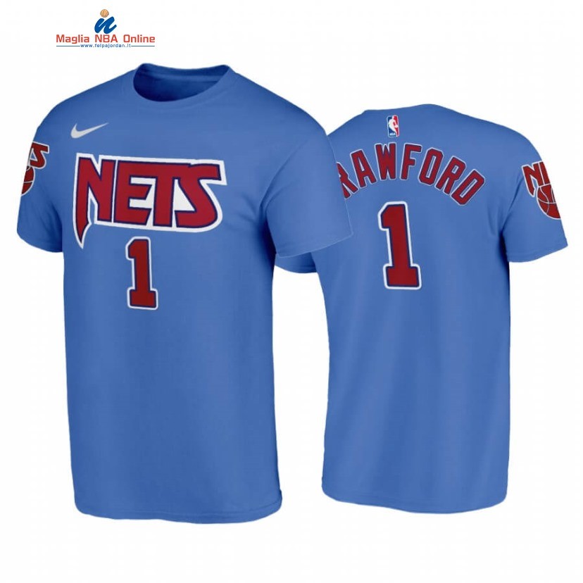 T-Shirt Brooklyn Nets #1 Jamal Crawford Blu 2020-21 Acquista