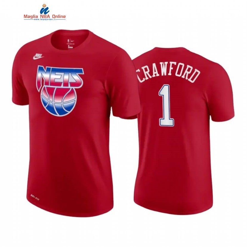 T-Shirt Brooklyn Nets #1 Jamal Crawford Rosso 2020-21 Acquista