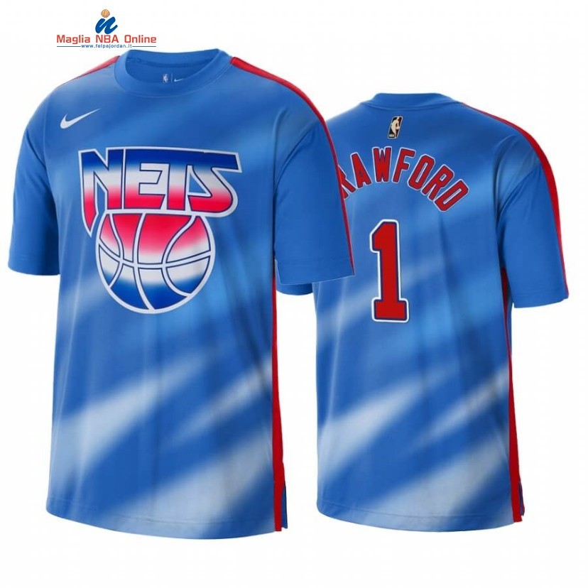 T-Shirt Brooklyn Nets #1 Jamal Crawford Shooting Blu 2021 Acquista