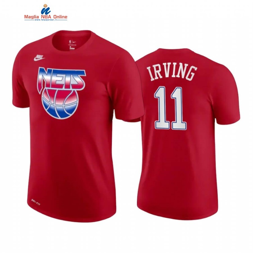 T-Shirt Brooklyn Nets #11 Kyrie Irving Rosso 2020-21 Acquista