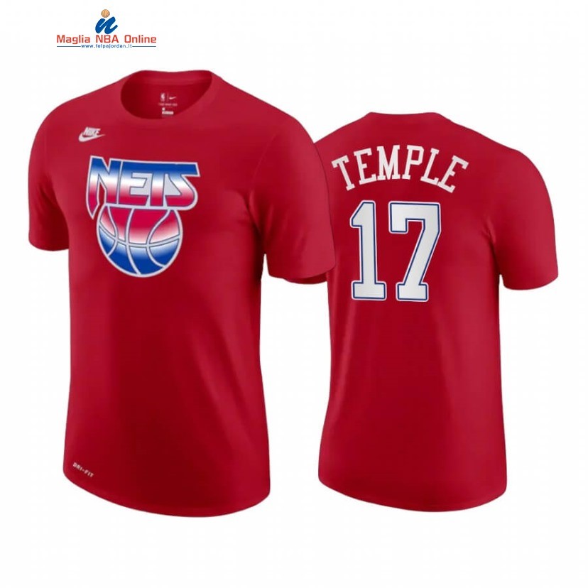 T-Shirt Brooklyn Nets #17 Garrett Temple Rosso 2020-21 Acquista