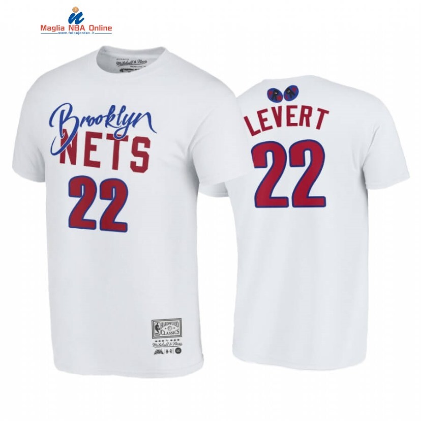 T-Shirt Brooklyn Nets #22 Caris LeVert BR Remix Bianco Hardwood Classics 2020 Acquista