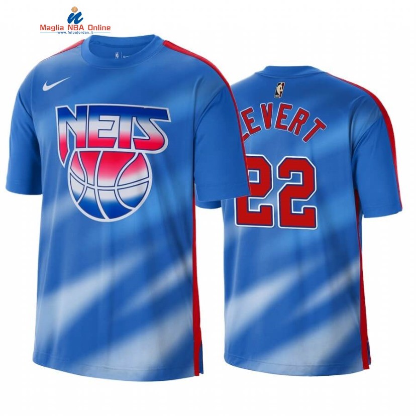 T-Shirt Brooklyn Nets #22 Caris LeVert Shooting Blu 2021 Acquista