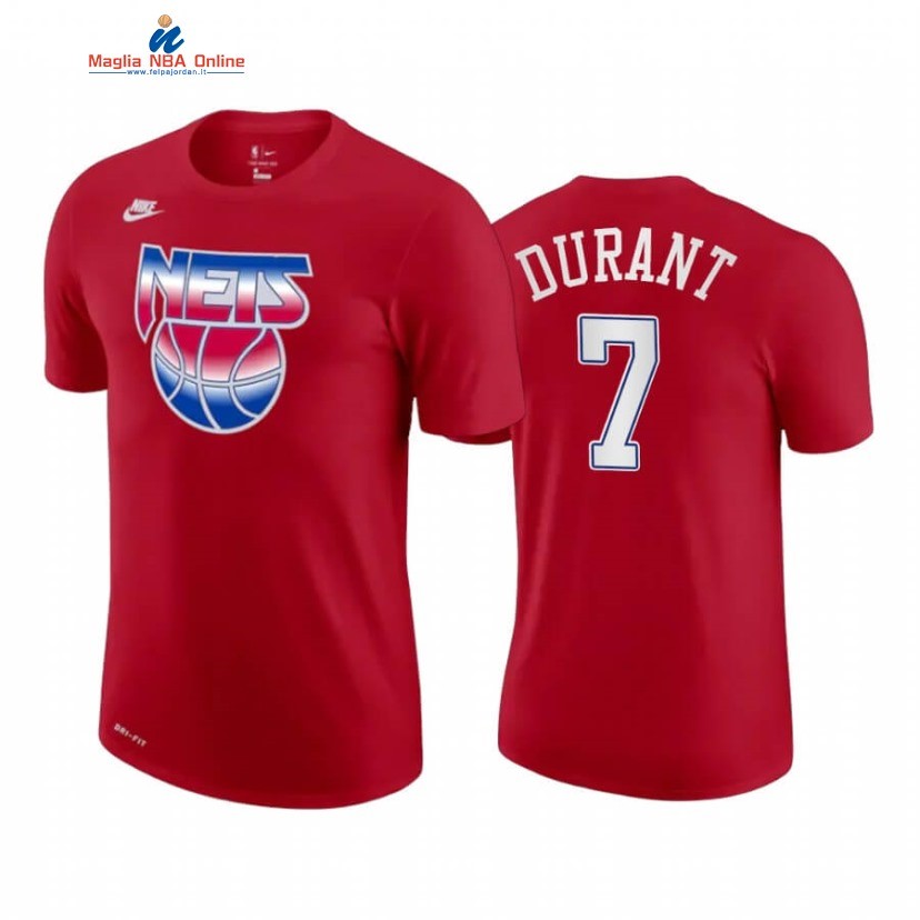 T-Shirt Brooklyn Nets #7 Kevin Durant Rosso 2020-21 Acquista