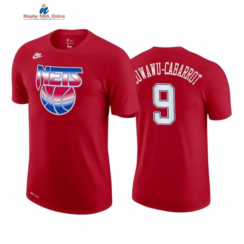 T-Shirt Brooklyn Nets #9 Timothe Luwawu Cabarrot Rosso 2020-21 Acquista