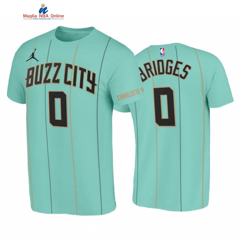 T-Shirt Charlotte Hornets #0 Miles Bridges Teal Città 2020-21 Acquista