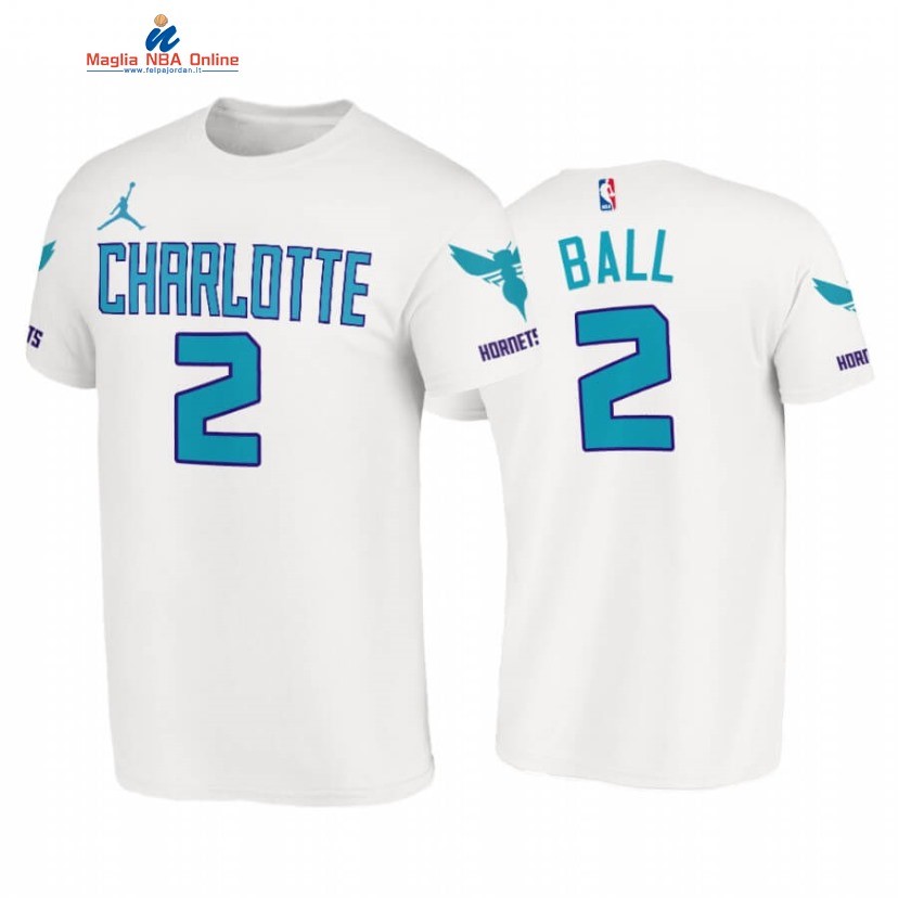 T-Shirt Charlotte Hornets #2 LaMelo Ball Bianco Association 2020 Acquista