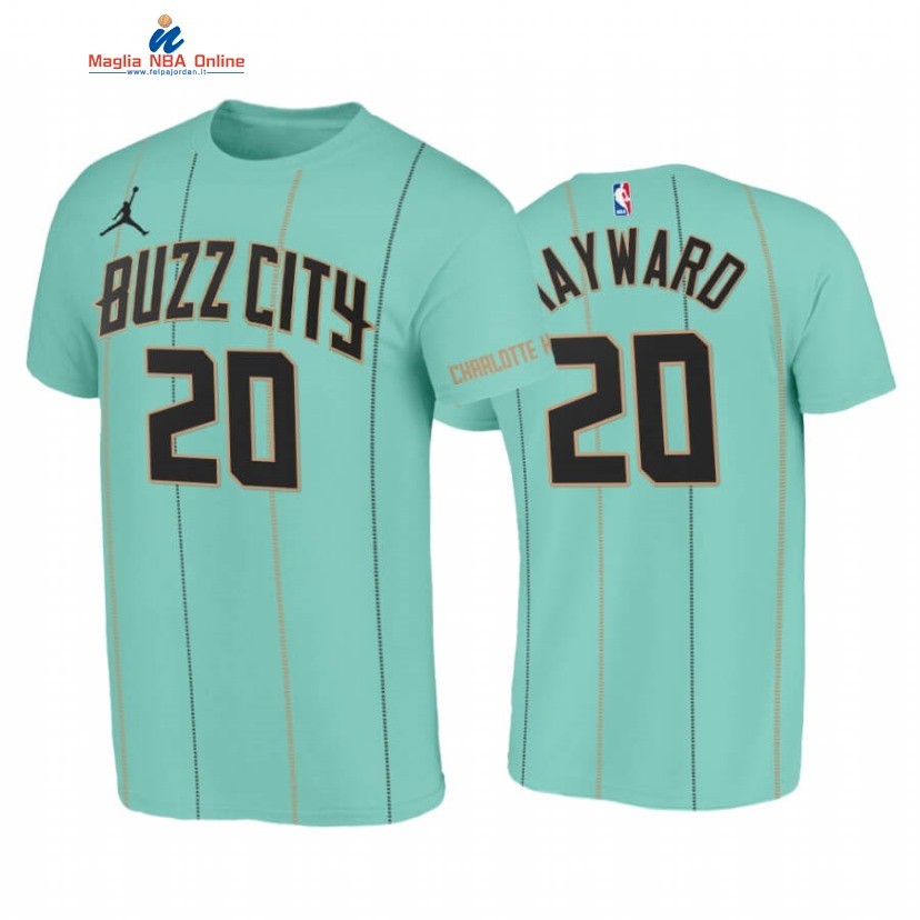T-Shirt Charlotte Hornets #20 Gordon Hayward Teal Città 2020-21 Acquista