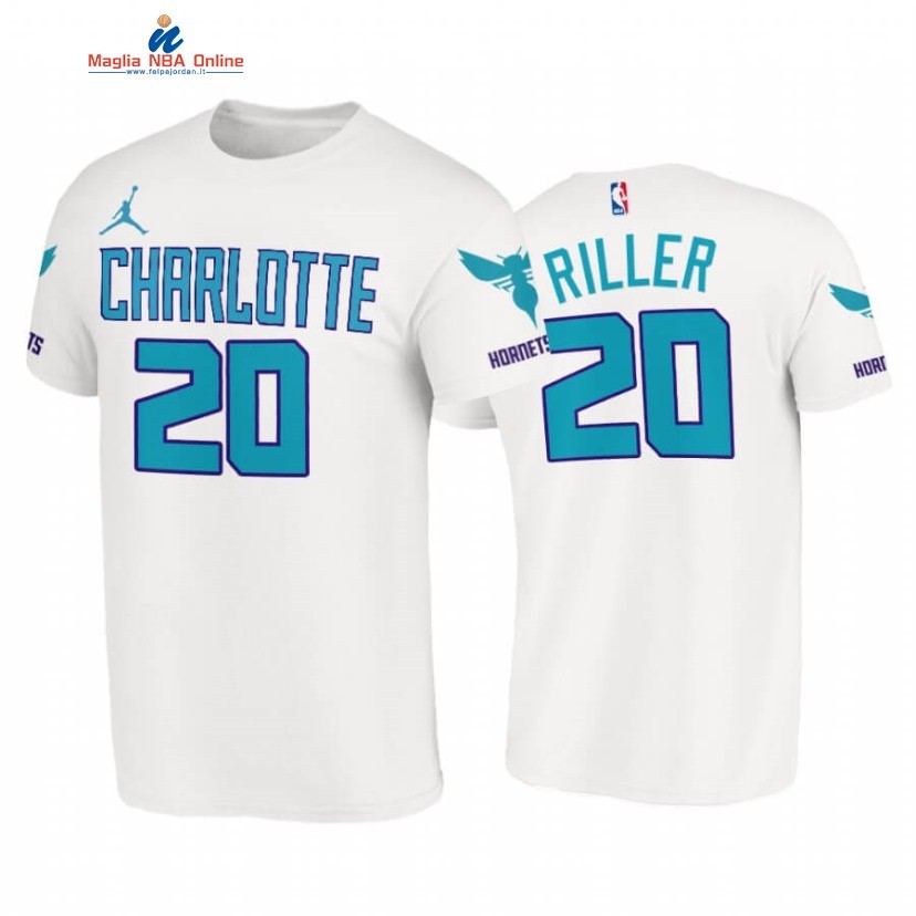 T-Shirt Charlotte Hornets #20 Grant Riller Bianco Association 2020 Acquista
