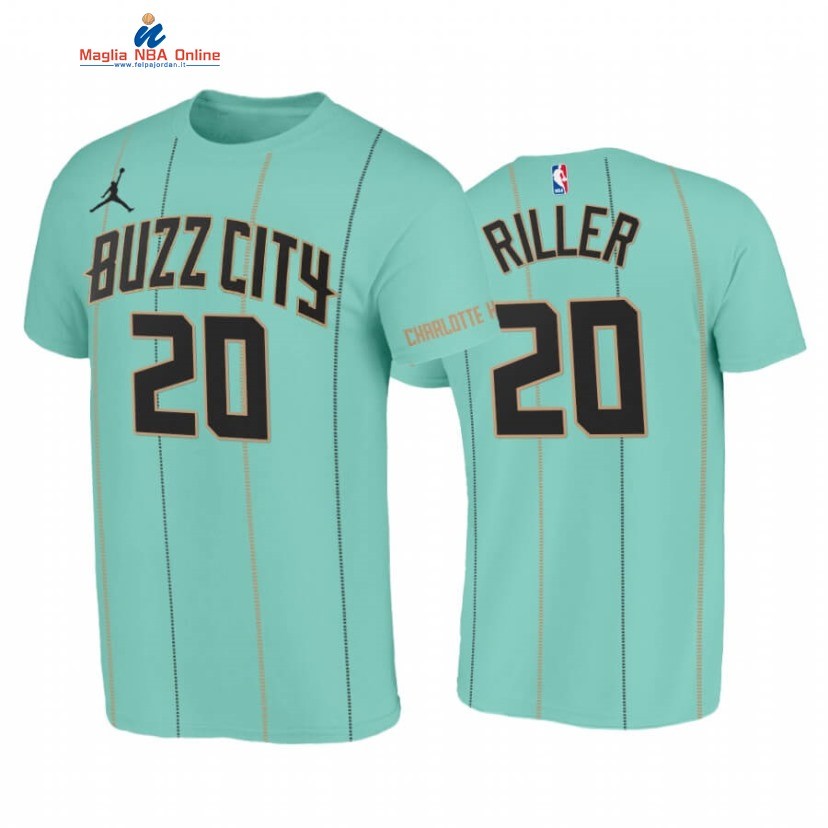 T-Shirt Charlotte Hornets #20 Grant Riller Teal Città 2020-21 Acquista