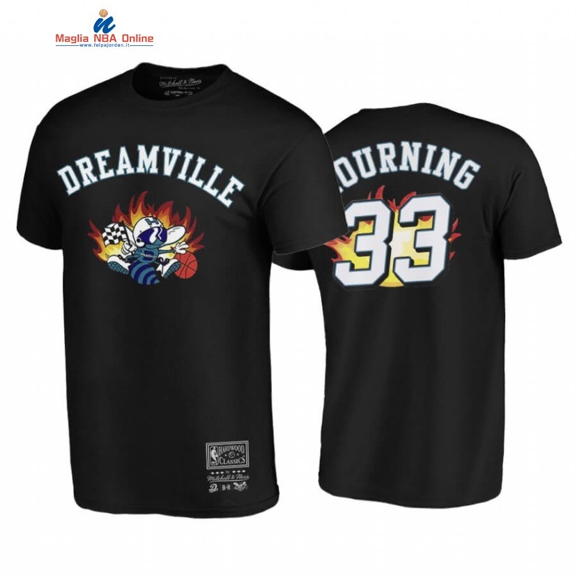 T-Shirt Charlotte Hornets #33 Alonzo Mourning Dreamville BR Remix Nero Hardwood Classics 2020 Acquista
