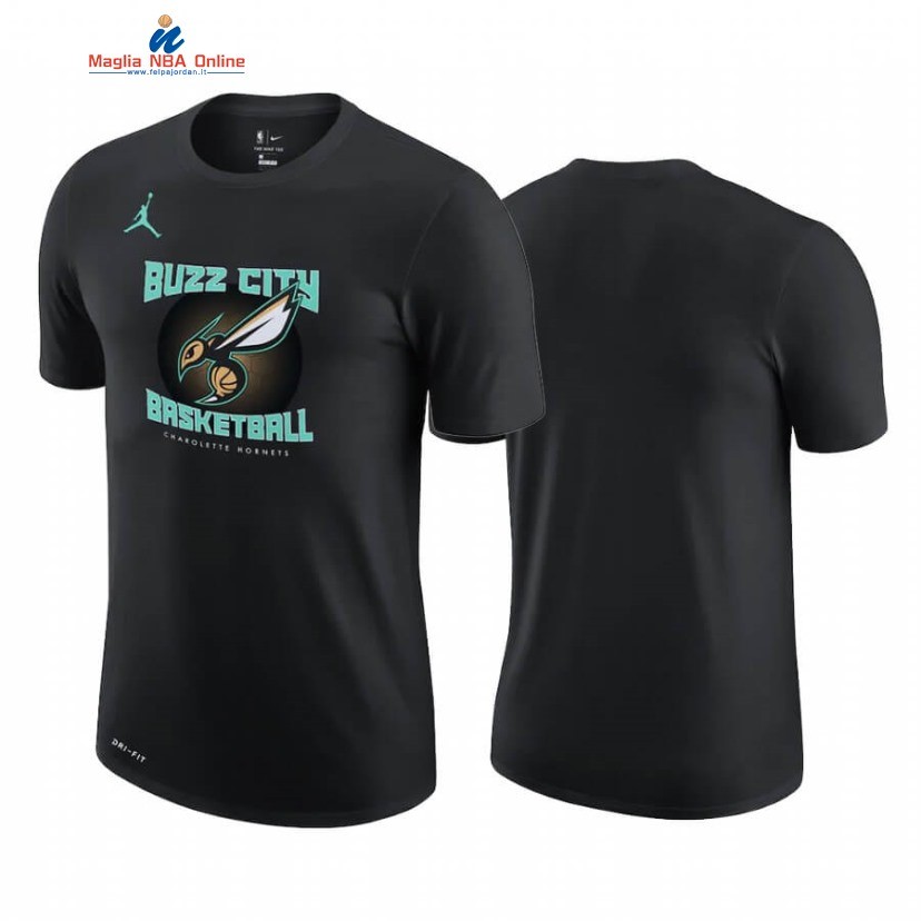 T-Shirt Charlotte Hornets Story Nero Città 2020-21 Acquista