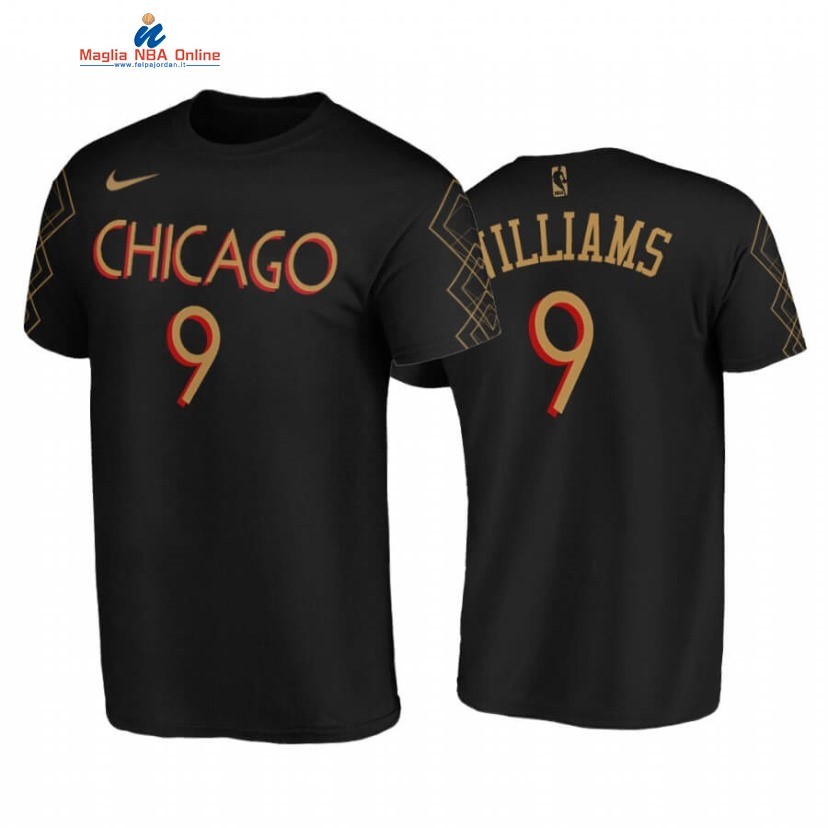 T-Shirt Chicago Bulls #9 Patrick Williams Nero Città 2020-21 Acquista