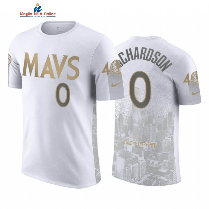 T-Shirt Dallas Mavericks #0 Josh Richardson Bianco Città 2020-21 Acquista