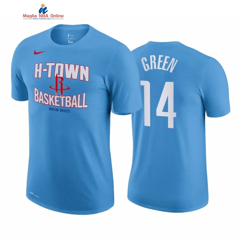 T-Shirt Houston Rockets #14 Gerald Green Blu Città 2020-21 Acquista