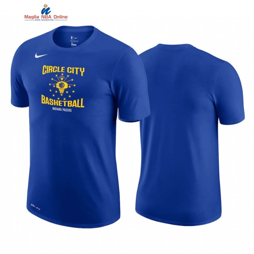 T-Shirt Indiana Pacers Story Blu Città 2020-21 Acquista