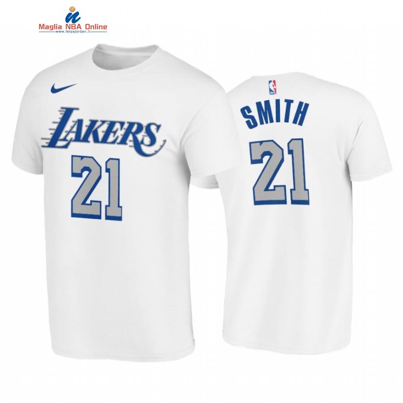 T-Shirt Los Angeles Lakers #21 J.R. Smith Bianco Città 2020-21 Acquista