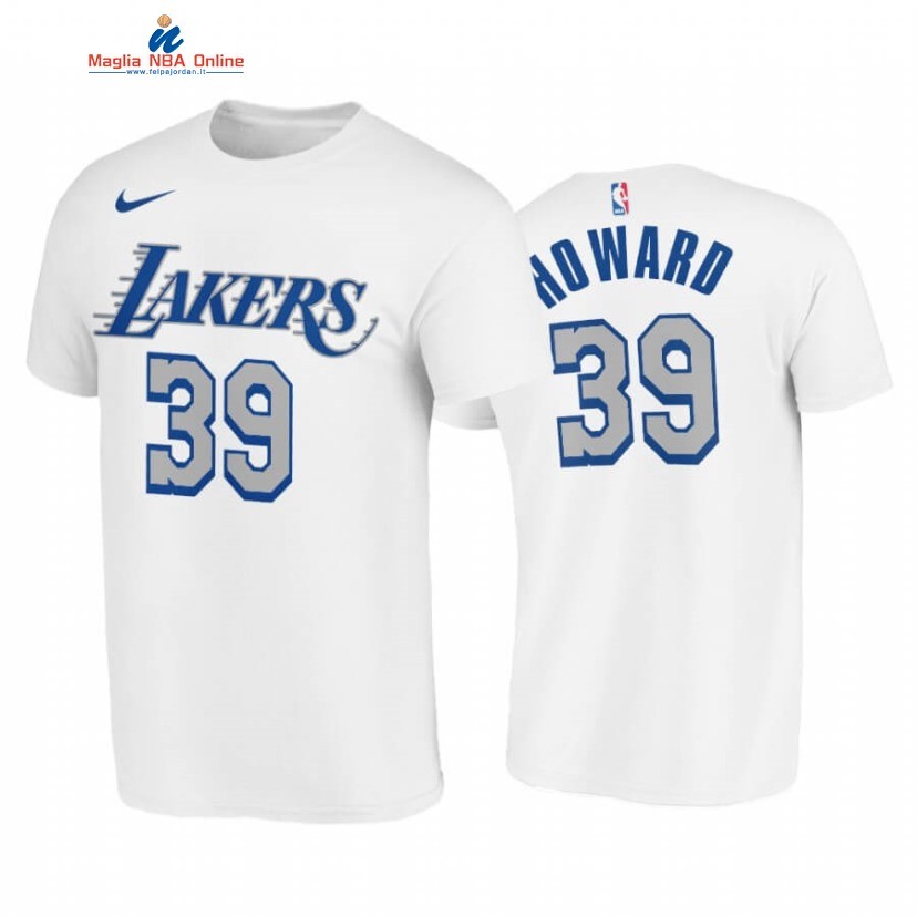 T-Shirt Los Angeles Lakers #39 Dwight Howard Bianco Città 2020-21 Acquista