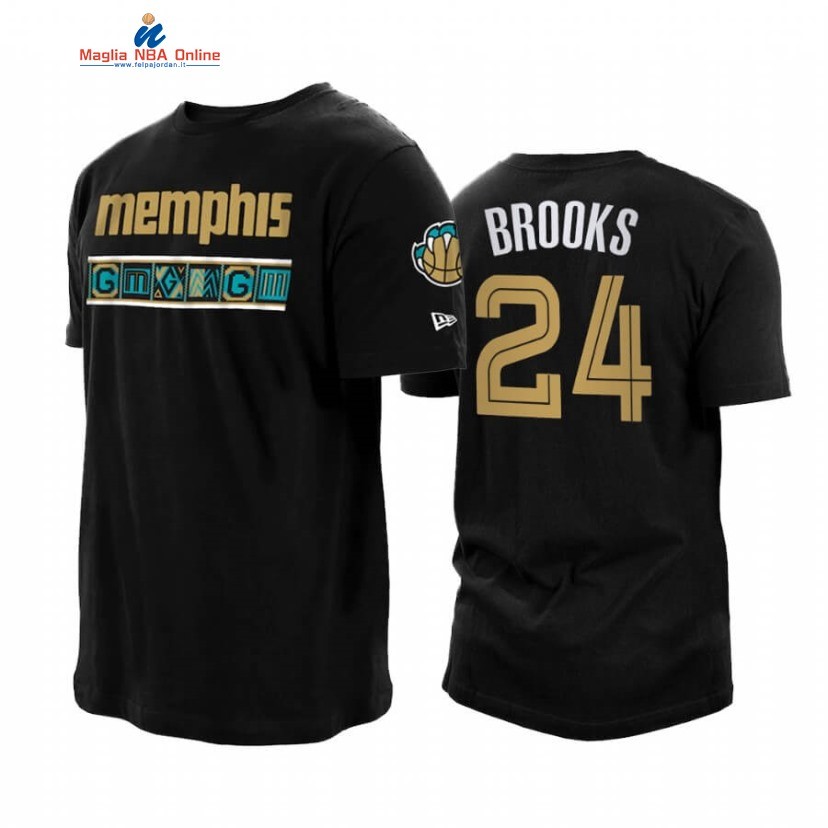 T-Shirt Memphis Grizzlies #24 Dillon Brooks Nero Città 2020-21 Acquista