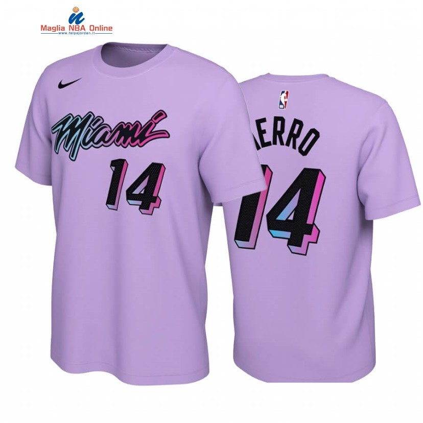 T-Shirt Miami Heat #14 Tyler Herro Rosa 2020-21 Acquista