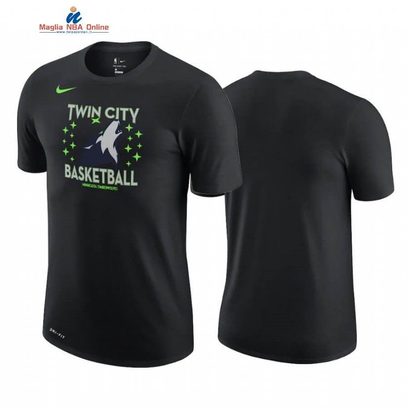 T-Shirt Minnesota Timberwolves Story Nero Città 2020-21 Acquista