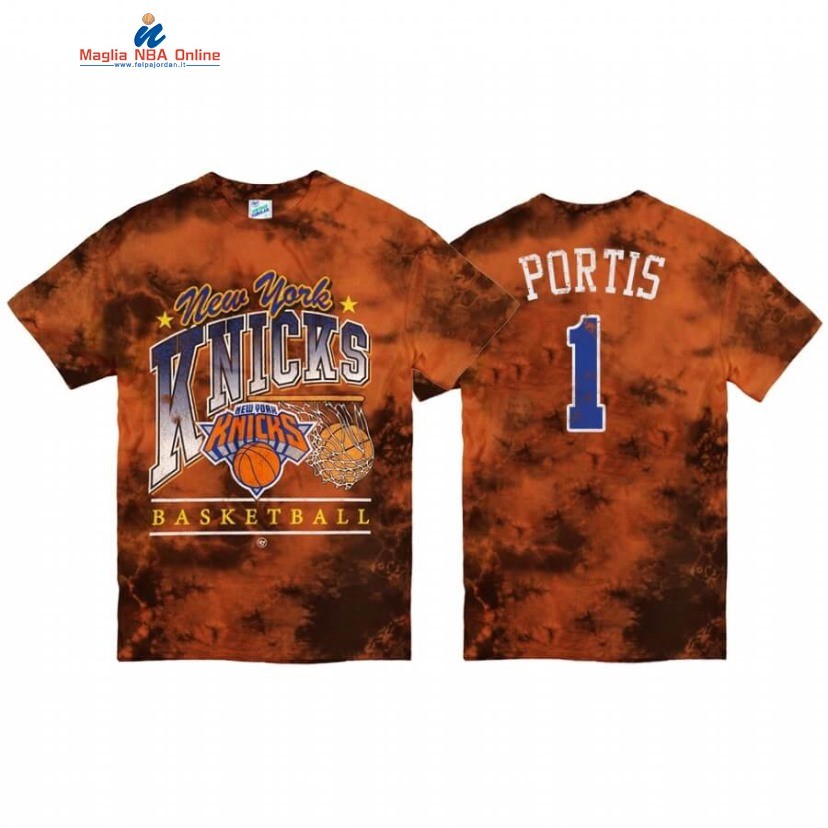 T-Shirt New York Knicks #1 Bobby Portis 90s Arancia 2020 Acquista