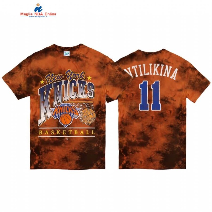 T-Shirt New York Knicks #11 Frank Ntilikina 90s Arancia 2020 Acquista