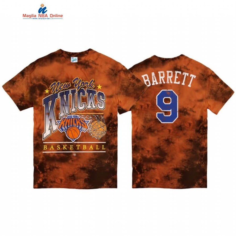 T-Shirt New York Knicks #3 RJ Barrett 90s Arancia 2020 Acquista