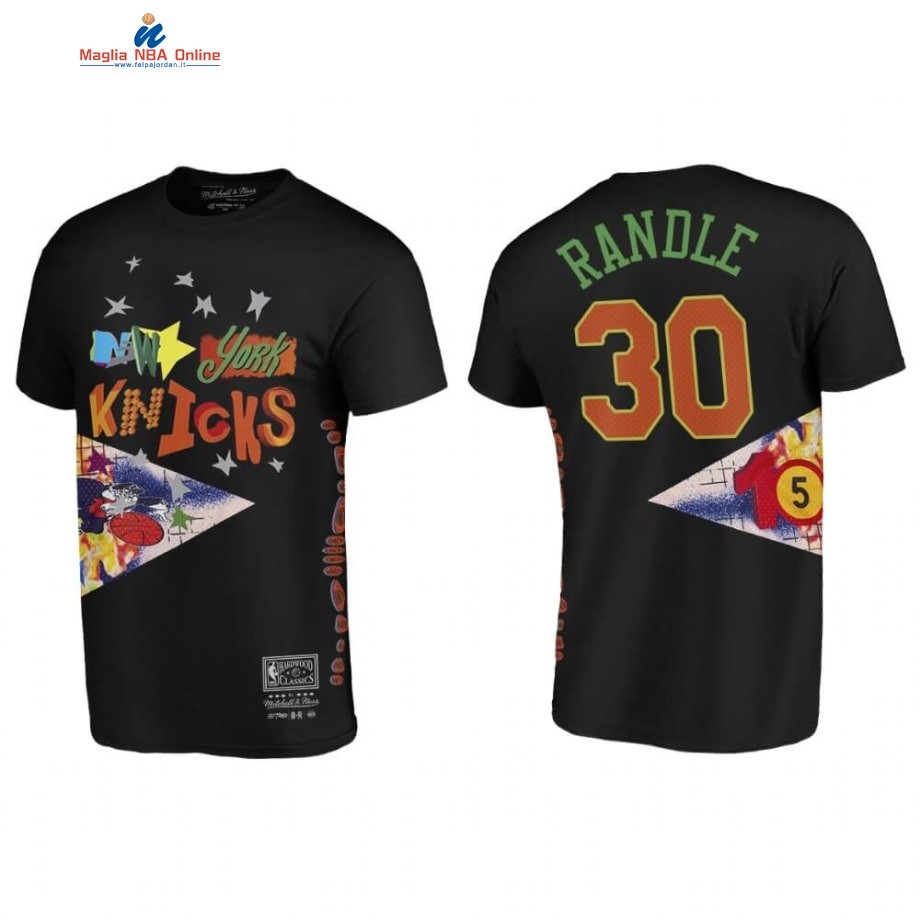 T-Shirt New York Knicks #30 Julius Randle BR Remix Nero Hardwood Classics 2020 Acquista