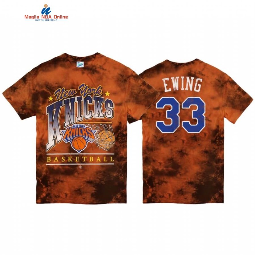 T-Shirt New York Knicks #33 Patrick Ewing 90s Arancia 2020 Acquista