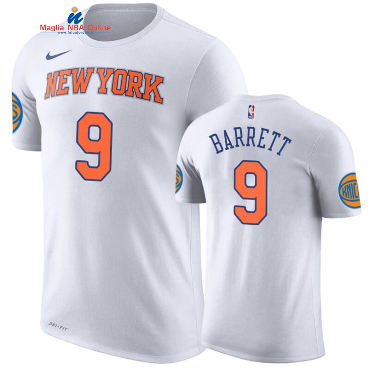 T-Shirt New York Knicks #9 R.J. Barrett Bianco Association 2020 Acquista
