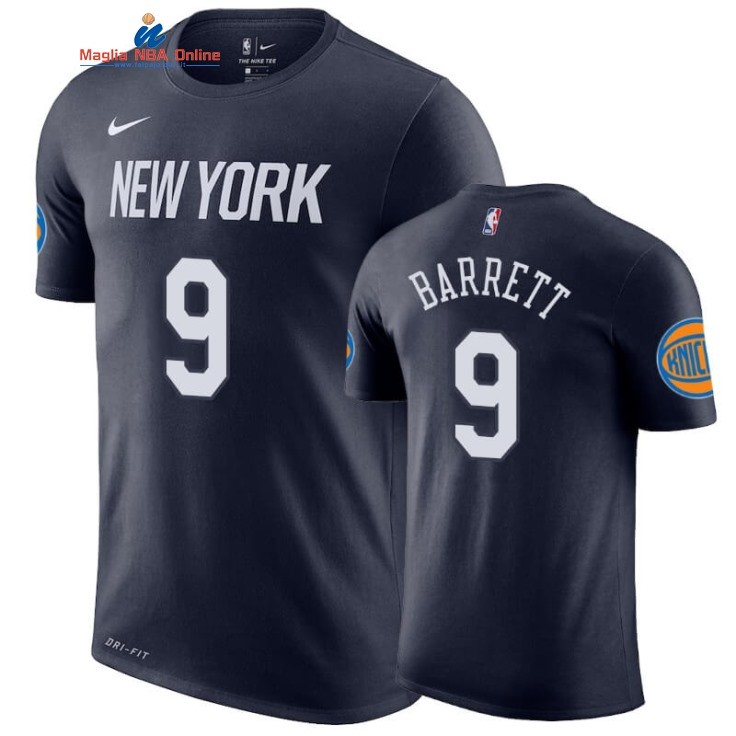 T-Shirt New York Knicks #9 R.J. Barrett Nero Città 2020 Acquista