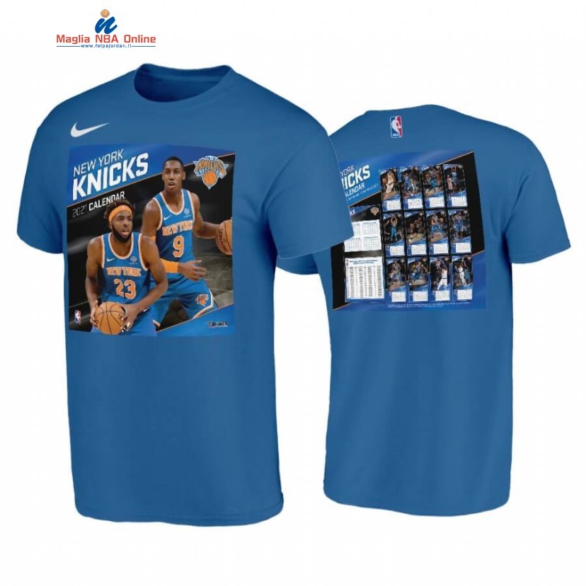T-Shirt New York Knicks Calendar Blu 2021 Acquista