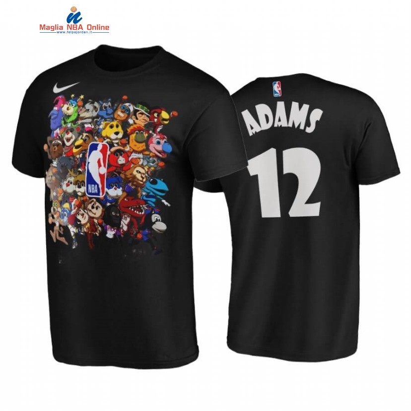 T-Shirt Oklahoma City Thunder #12 Steven Adams New Season Mascot Power Nero 2020 Acquista