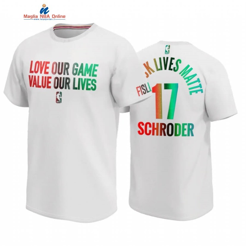 T-Shirt Oklahoma City Thunder #17 Dennis Schroder Bianco 2020 Acquista