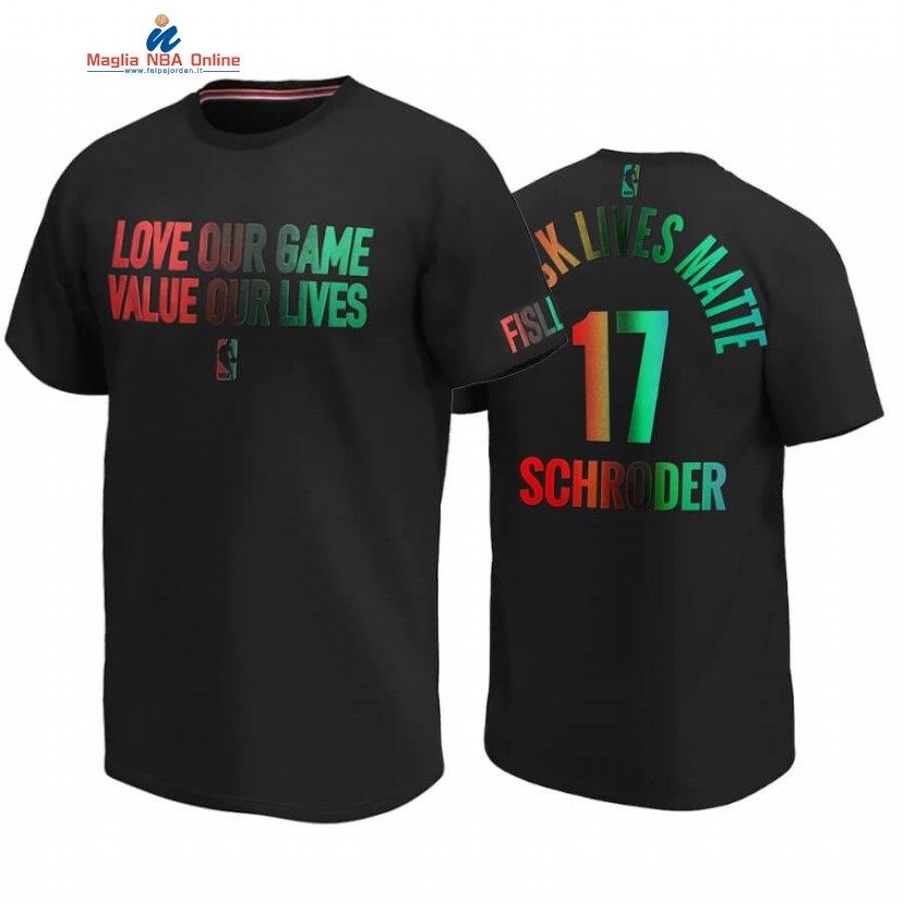T-Shirt Oklahoma City Thunder #17 Dennis Schroder Nero 2020 Acquista
