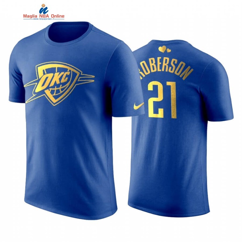 T-Shirt Oklahoma City Thunder #21 Andre Roberson Father Day Blu Acquista