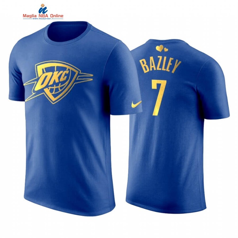 T-Shirt Oklahoma City Thunder #7 Darius Bazley Father Day Blu Acquista