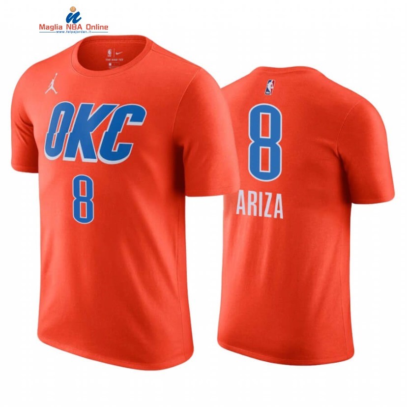 T-Shirt Oklahoma City Thunder #8 Trevor Ariza Arancia Statement 2020 Acquista