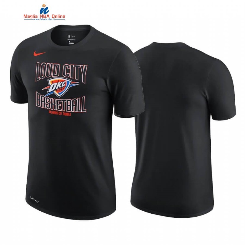 T-Shirt Oklahoma City Thunder Story Nero Città 2020-21 Acquista