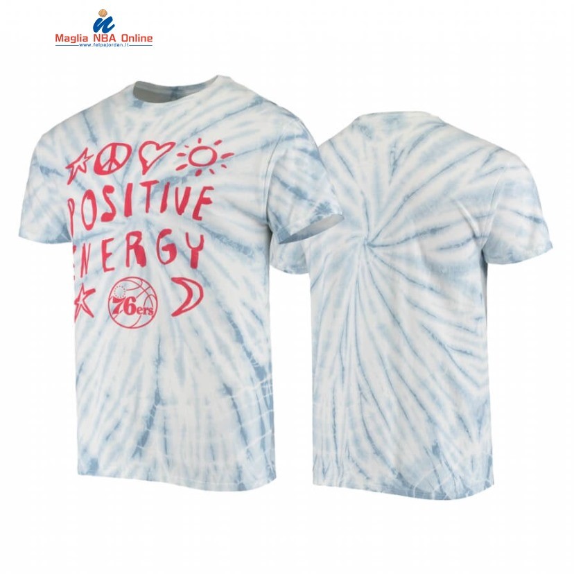 T-Shirt Philadelphia Sixers Positive Message Blu 2020 Acquista