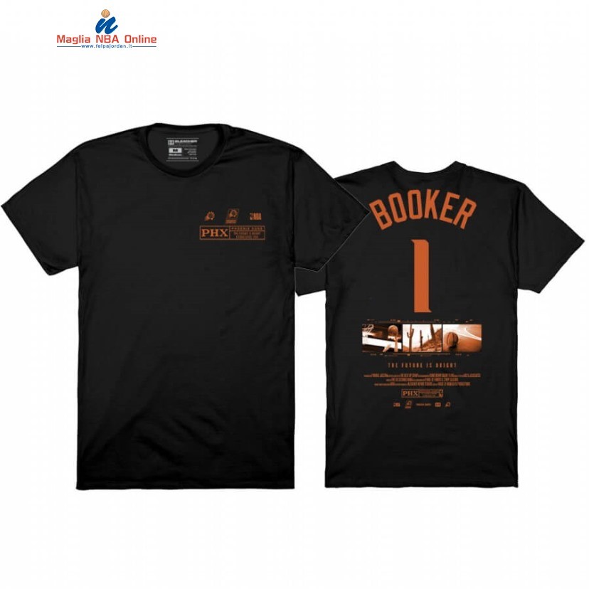 T-Shirt Phoenix Suns #1 Devin Booker Nero 2020 Acquista