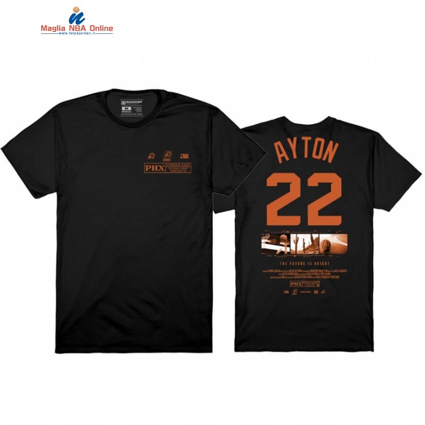 T-Shirt Phoenix Suns #22 Deandre Ayton Nero 2020 Acquista