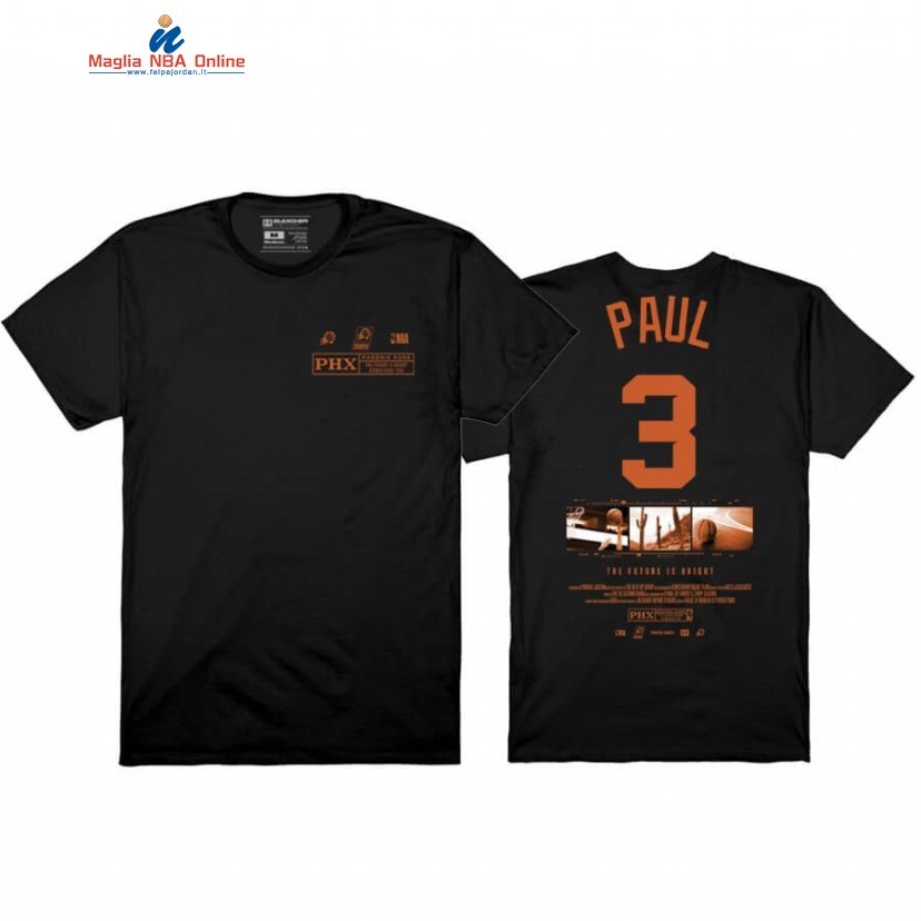 T-Shirt Phoenix Suns #3 Chris Paul Nero 2020 Acquista